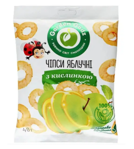 Чіпси яблучні з кислинкою 40г НФ-00000470 фото