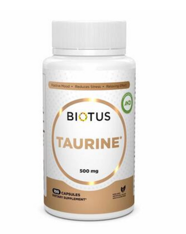 Таурін, Taurine, Biotus, 500 мг, 100 капсули НФ-00000197 фото