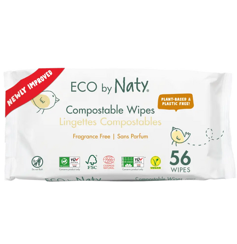 дитячі вологі серветки ECO BY NATY змиваючі 56 шт НФ-00000123 фото