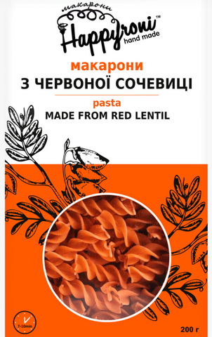 Спіральки з червоної сочевиці, 200 г 00330 фото