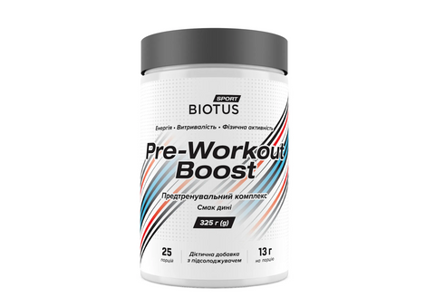 Передтренувальний комплекс, Pre-workout Boost, Biotus, смак дині, 350 г BIO-532405 фото