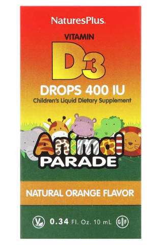Вітамін Д3 Nature's Plus Animal Parade Vitamin D3 Drops 400 IU 10 ml (Natural Orange) НФ-00000592 фото