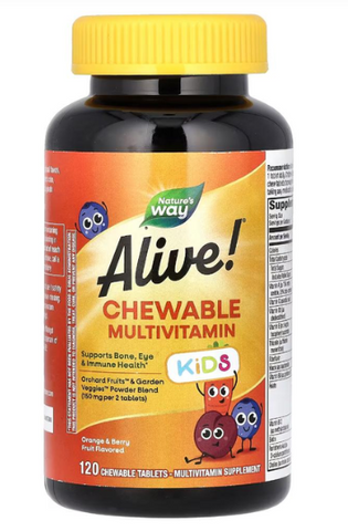 Вітаміни nature's Way Alive! Children's Chewable Multi-Vitamin 120таб Апельсин-ягода НФ-00000593 фото