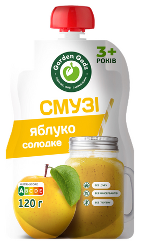Пюре фруктове Смузі яблуко солодке 120г НФ-00000464 фото