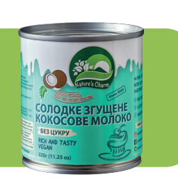 Згущене кокосове молоко БЕЗ ЦУКРУ - 320г НФ-00000654 фото